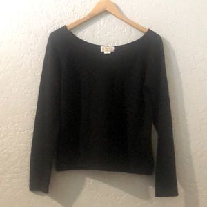 Talbots Black Cashmere Scoop Neckline Sweater
